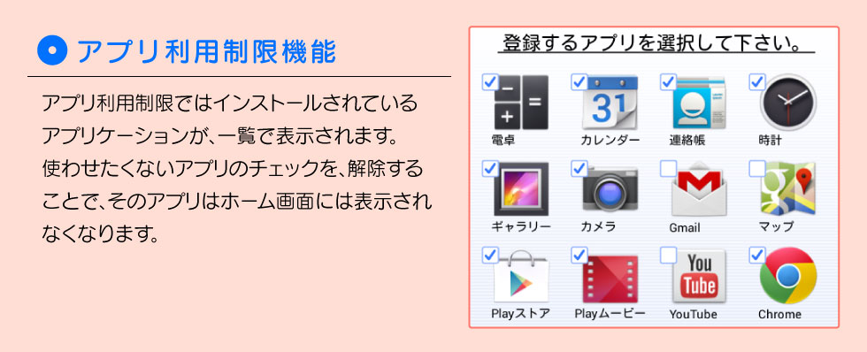 アプリ利用制限機能